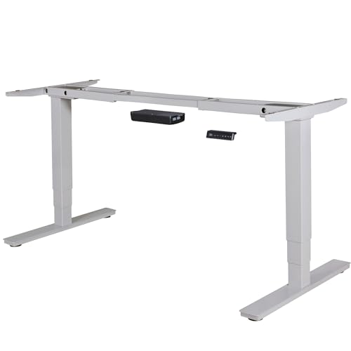 Amstyle Höhenverstellbares Tischgestell, Metall, Weiß, 105x63x70 cm