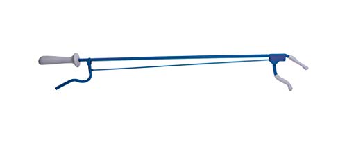 Pflegehome24® Greifhilfe Handgreifer Greifzange Metall, ca. 80cm blau