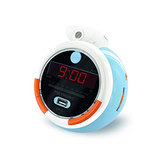 Le Petit Prince 477342 FM-Radiowecker mit Dual-Alarm und Sleep/Snooze-Funktion, Batterien zur Zeit-Backup-Aufbewahrung