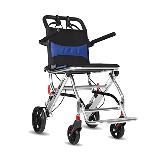 Rollstuhl Rollstuhltransportrollstühle Tragbarer zusammenklappbarer ultraleichter Rollstuhl Kleiner einfacher zusammenklappbarer Reisetrolley für ältere Menschen Strandrollstuhl