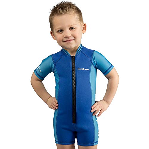 Cressi Shorty Kid Shorty Neoprenanzug für Kinder Ultra Stretch Neopren 1,5 / 2 mm, Blau / Hellblau, 4 Jahre