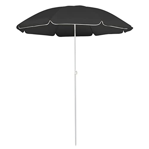 OUSEE Sonnenschirm mit Stahlmast Anthrazit 180 cm