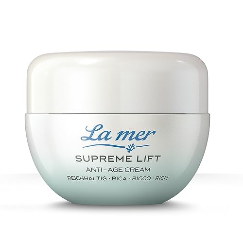 La mer Supreme Lift Anti-Age Cream Reichhaltig - Verbesserte Rezeptur und neuer Look - Reichhaltige Gesichtspflege für trockene Haut - Reduziert Faltentiefe und regeneriert UV-geschädigte Haut - 50 ml
