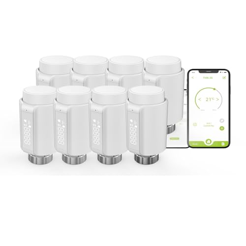 Qiumi Smart Zigbee Thermostat Heizkörperventil, programmierbarer Thermostat, Temperaturheizung, TRV, Alexa, Sprachsteuerung