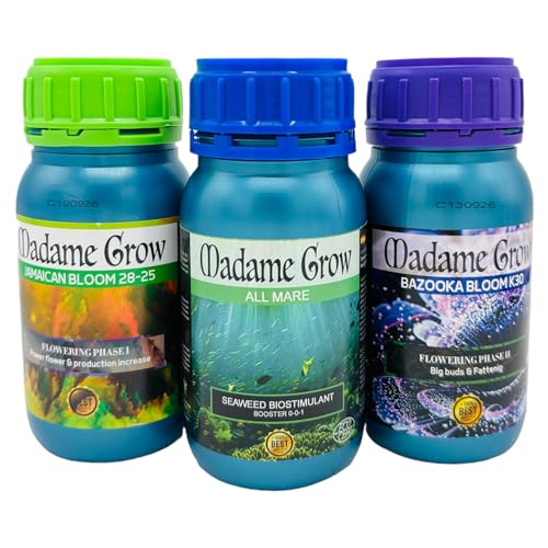 Madame Grow - Premium natürlicher Dünger - Fortgeschrittene Formel für alle Arten von Samen - 3 x 250ml