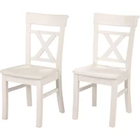 Massivholz-Stühle, 2er-Set ¦ weiß ¦ Maße (cm): B: 44 H: 96 T: 50 Stühle > Esszimmerstühle - Möbel Kraft