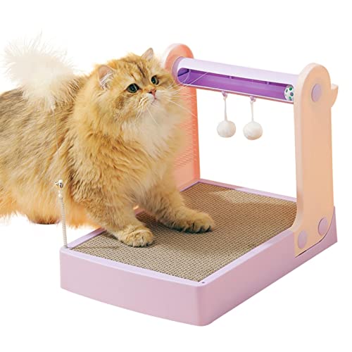 Multifunktionaler Katzenkratzer aus Karton, interaktiver Kratzteppich | Bequeme Kratzmatte für Haustiere, schützt Ihre Möbel, lustiges Kratzspielzeug für Katzen A/a
