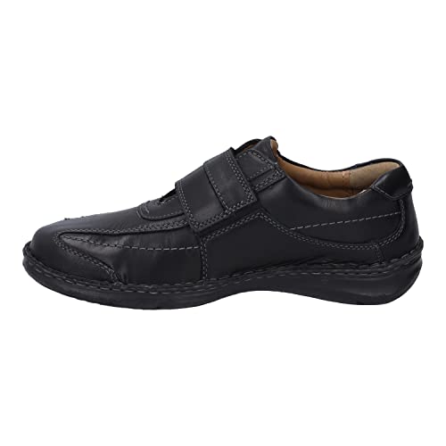 Josef Seibel Alec Herren Low-Top Sneaker Comfort Schuhe aus Nappaleder -Schwarz (600 schwarz),43 EU