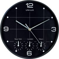 UNiLUX Wanduhr/Quarzuhr , ON TIME, , Durchm.: 305 mm, schwarz