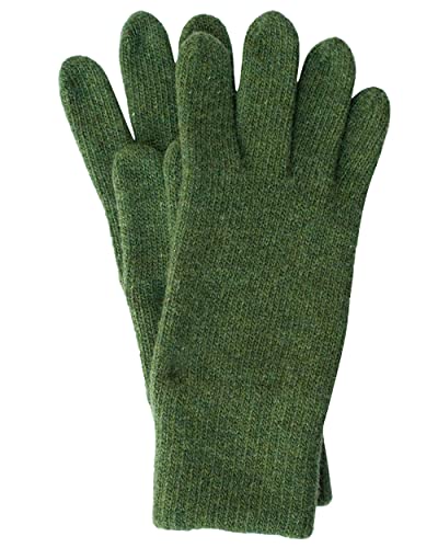 FosterNatur , Merino Damen Wollhandschuhe/Fingerhandschuhe, 100% Merino (7, Grün)