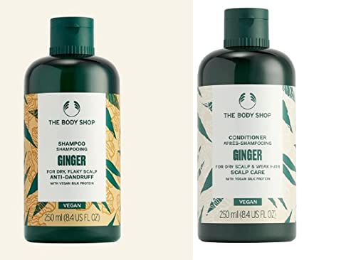 The Body Shop Ingwer-Shampoo-Conditioner, 250 ml, vegan, neue Formel juckende Kopfhaut, Anti-Schuppen