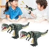LACOXA BiteFury The T-REX, Trigger The T-REX, Fun Interactive Dinosaur Grabber Toy, Squeeze Trigger for Movable Body Parts, Cool Toy Gifts for Kids Birthdays or Christmas (with Sound Effects,2pcs)