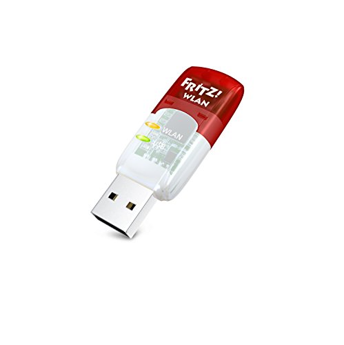 AVM FRITZ!WLAN USB Stick (Universal USB, Wireless AC bis zu 430 Mbits N bis zu 150 Mbits) weiß/rot, internationale version