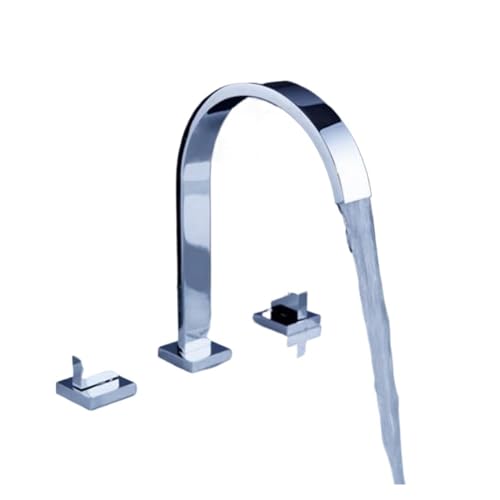 1 Stück Doppelgriff-Badezimmer-Wasserhahn zur Aufsatzmontage. Badezimmer-Waschbecken-Mischbatterie YT-5037
