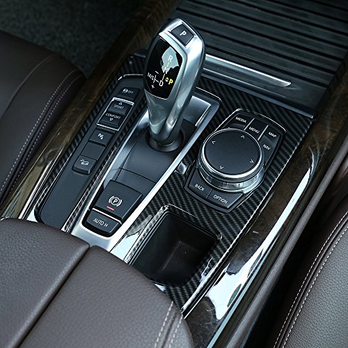 Carbon Style für X5 X6 F15 F16 2015-2017, ABS Innen, Center Gear Shift Panel Cover Rahmen Rand für die linke Hand Drive