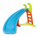 FEBER Famosa 800008359 - Bogenrutsche mit Wasseranschluss für Kinder von 3 bis 10 Jahren, blau