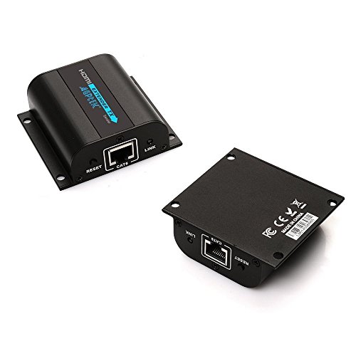 AGPTEK HDMI Extender, LKV372A 60m HDMI Extender über Einzige CAT6/6a/7 Ethernet Kabel- 1080p 3D IR-Fernbedienung, 20~60KHz Frequenzbereich