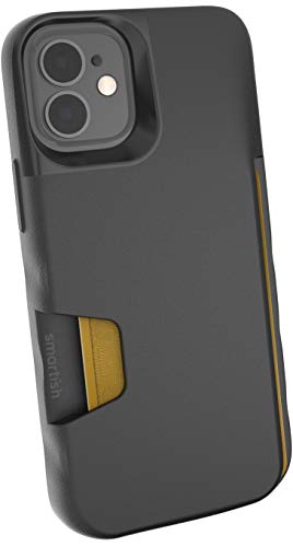 Smartish Apple iPhone 12 Mini (5,4") Wallet Hülle - Wallet Slayer Vol. 1 [Schlanke Handyhülle I Grip Cover Bumper] Karten-Fach (Silk)- Black Tie Affair schwarz