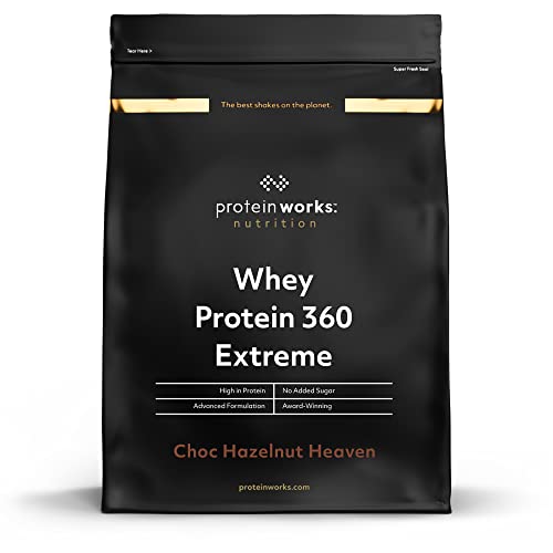 Whey Protein 360 Extreme | Schoko Haselnuss | Proteinreich | Glutamin, Vitamine & Mineralien | THE PROTEIN WORKS | 1.2kg