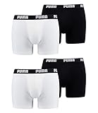PUMA Herren Basic Boxer Unterwäsche, White/Black (301), M
