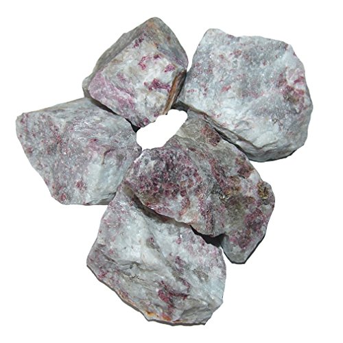 500 Gramm Turmalin rot - rosa Rubelit in Matrix Rohsteine ca.50 - 70 mm