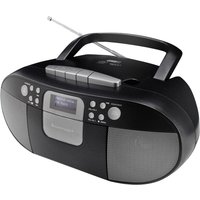 Soundmaster SCD7800SW Boombox DAB+ CD MP3 Kassettenrekorder mit USB und Weckerfunktion