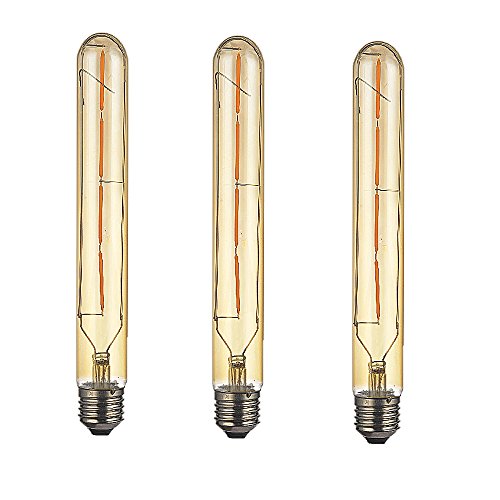 OUGEER Edison Vintage Röhrenlampe E27 4W T30-225 Reagenzglas Flöte Glühlampe Rohr ,AC 220-240V,E27 T30 LED Filament Glühbirne Warmweiß(2300K)