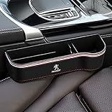 1 Stück Autositz Spalt Lücken Aufbewahrungsbox für Peugeot 308 408 508 4008 5008, Seitentaschen Organizer, Aufbewahrungs Box Für Multifunktionale Schlitze,C Black