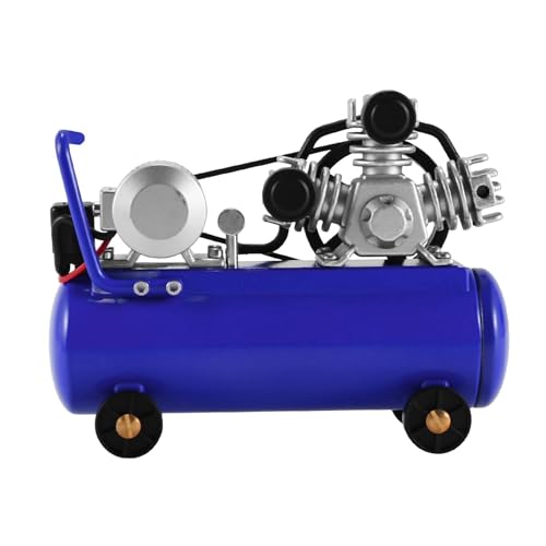 carrub Metall Luft Kompressor Aufblasbare Pumpe für Axial SCX10 TRX4 D12 C24 MN D90 MN99S 1/10 1/12 1/16 RC Auto,Blau