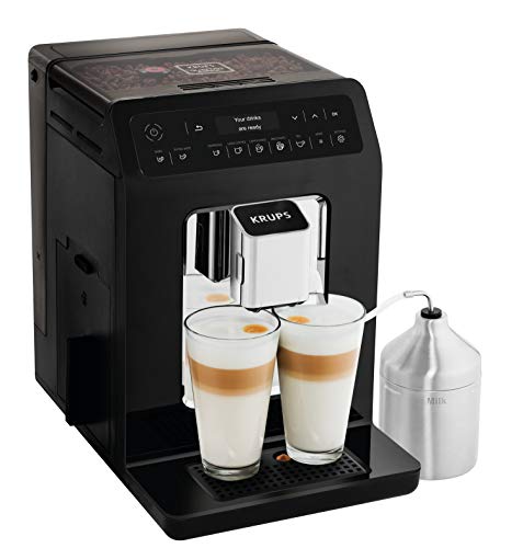 Krups Kaffeevollautomat EA891C Evidence Chrome Espresso-Vollautomat 21l Tank Kegelmahlwerk
