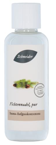 Saunabedarf Schneider - Aufgusskonzentrat Fichtennadel Pur - waldig-frischer Saunaaufguss - 250ml Inhalt