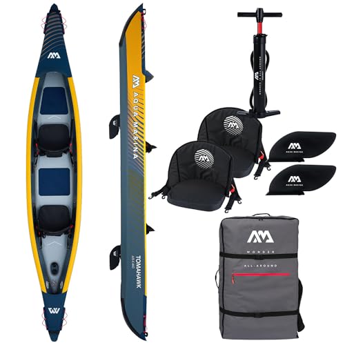 Campsup Aqua Marina kajak aufblasbar | Inflatable 2 Personen Kayak Tomahawk K-440 2023 | 440x78 cm | Technologie: Drop Stitch