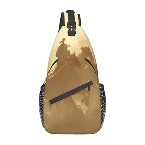 Galoppierender Rucksack mit Pferde-Druck, leicht, faltbar, Umhängetasche, wasserabweisend, Schulterrucksack für den täglichen Gebrauch, Schwarz , Einheitsgröße