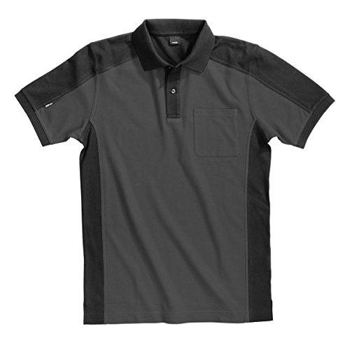 FHB Polo-Shirt Konrad, größe L, grau / schwarz, 91490-1120-L