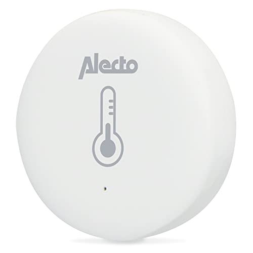 Alecto SMART-TEMPT10 Zigbee Temperatur- und Feuchtigkeitssensor - benötigt Bridge/Gateway - 30 Monate Batterielaufzeit - Tuya - Smart Life App - weiß