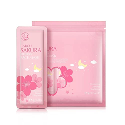 Sakura Face Mask Beauty Skin Care Travel Home Facial Sleeping Mask No Washing Moisturizing Nourishing Face Care (60 PCS)