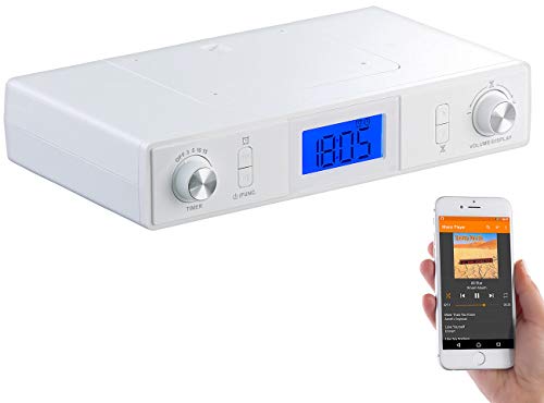 auvisio Unterbau Küchenradio: Stereo-FM-Küchen-Unterbauradio mit Bluetooth, Timer, Wecker, LCD, PLL (Küchenunterbauradio)