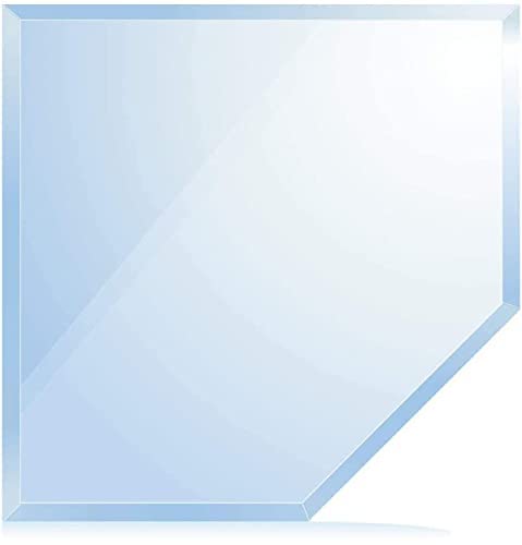 BIJON Funkenschutz-Platte mit Facettenschliff, Glasplatte Kaminofen, Kaminschutz mit ESG Sicherheitsglas, Kamin Glasplatte, Fünfeck 110 x 110 x 65 cm, 6mm