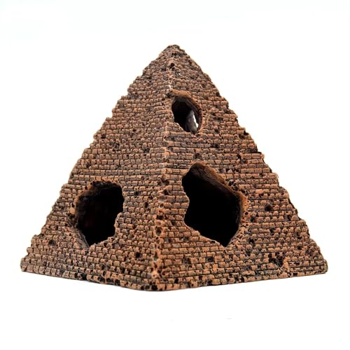 RunXF Mini-Pyramide für Aquarien, Dekoration für Garnelen, Unterschlupf und Versteck, 11 x 11 cm