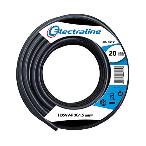 electroline 11765 Kabel H05VV-F, 3G1.5 mm, 20 mt
