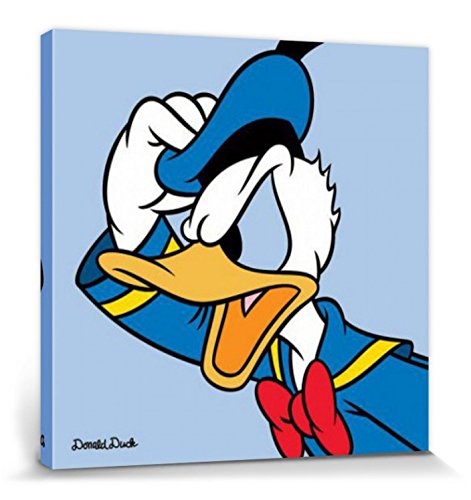 1art1 Donald Duck - Profil Poster Leinwandbild Auf Keilrahmen 40 x 40 cm