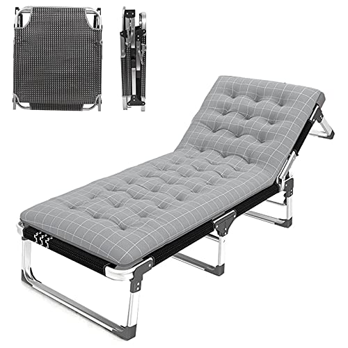 asdchZen Lounge-Sessel, Sonnenliege, Liegestuhl, mit Kopfstütze, verstellbare Rückenlehne, faltbarer Sonnenschutz, Liegestuhl (C)