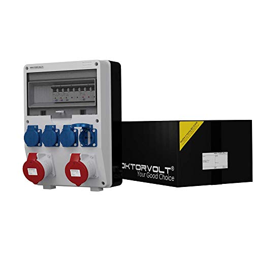 Stromverteiler TD-S 2x32A 4x230 Schuko Baustromverteiler Doktorvolt® 2183