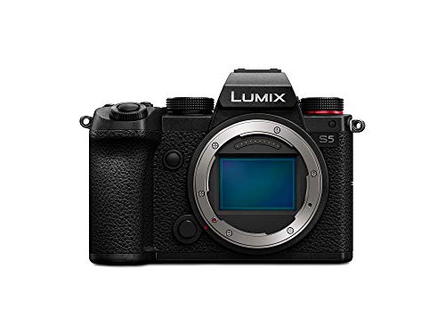 Panasonic LUMIX DC-S5E-K Systemkamera (24 MP, 4K, Dual I.S, Touchscreen, OLED-Sucher, Staub-/Spritzwasserschutz) schwarz