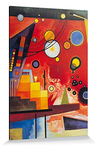 1art1 Wassily Kandinsky - Schweres Rot, 1924 Poster Leinwandbild Auf Keilrahmen 180 x 120 cm