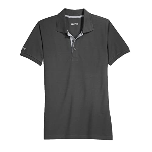 Uvex 8916 sportliches Polo-Shirt aus leichten, geruchshemmenden Lyocellgewebe/Tencel grau Gr. XL