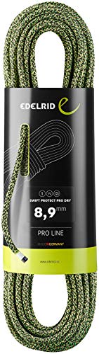 EDELRID Swift Protect Pro Dry 8.9MM 70M Grün, Kletterseil, Größe 70 m - Farbe Night Green