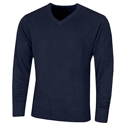 Insel Grün Herren Luxus weiche Soft Knit Golf Sweater - Marine - XXL