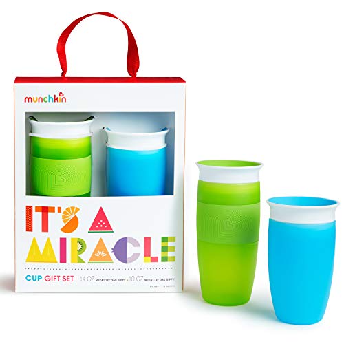 Munchkin It's a Miracle! Geschenk-Set, inkl. 360 ml und 397 ml Miracle Tasse, Blau/Grün