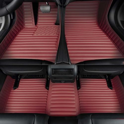 Maßgeschneiderte Auto-Bodenmatte für Infiniti QX50 2016 2017, Allwetter-vollständig abgedeckter Teppich, Leder-Fußpolster, wasserdichtes, rutschfestes Auto-Zubehör,Red